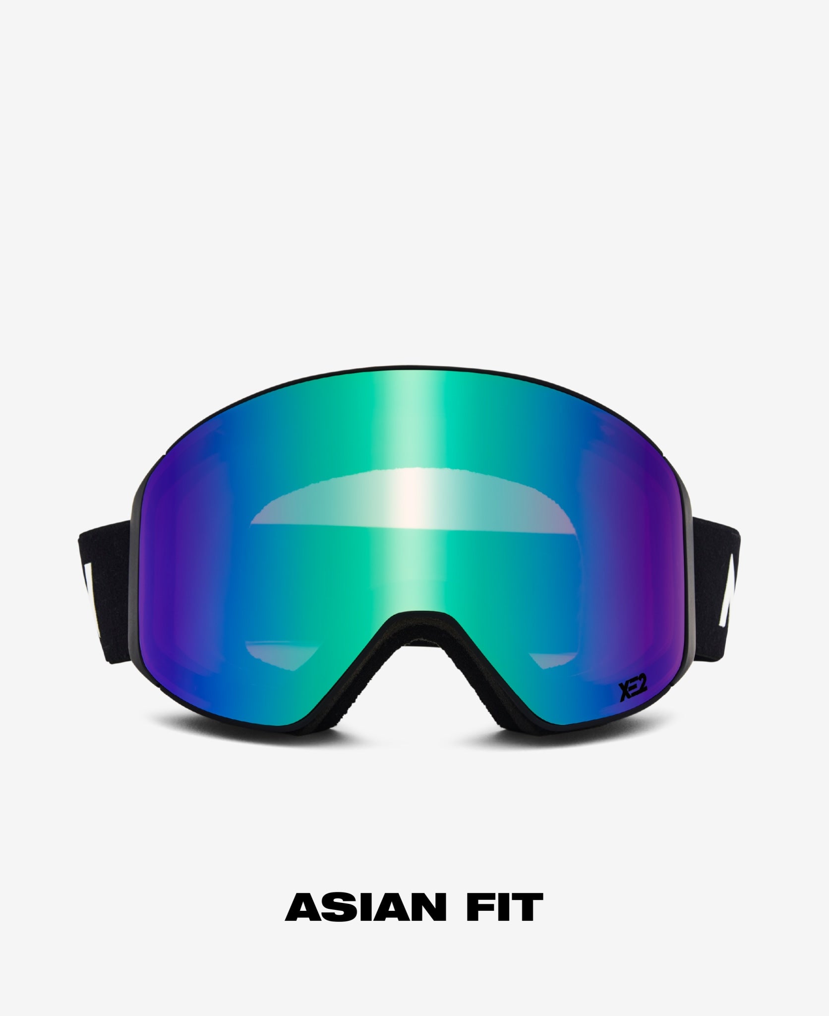 CLEAR XE2 Asian Fit - Black Green Mirrored
