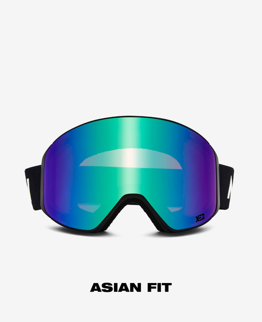 CLEAR XE2 Asian Fit - Black Green Mirrored